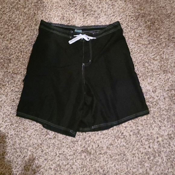 Board Swim Shorts Women's Black 18W Beach Belle Swimware Cargo Style Drawstring - Picture 3 of 6